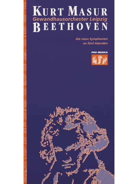 Programmheftcover des Konzerts von Kurt Masur und dem Gewandhausorchester Leipzig bei PRO MUSICA im Jahr 1991.